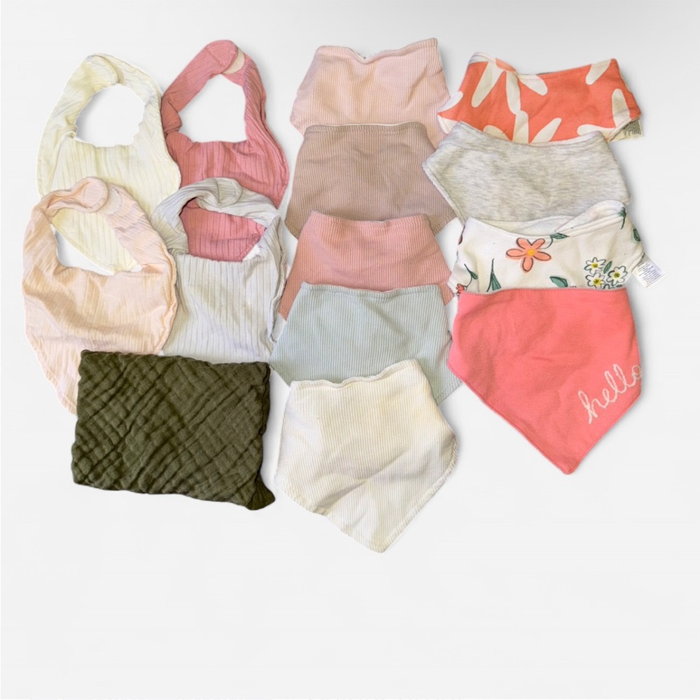 Baby girl bandana bibs